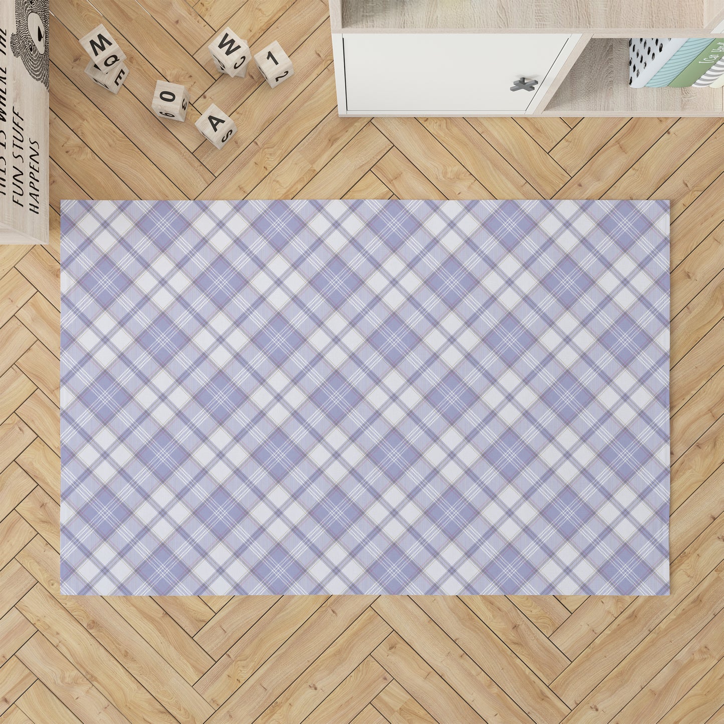 Diamond Plaid Kids Play Mat