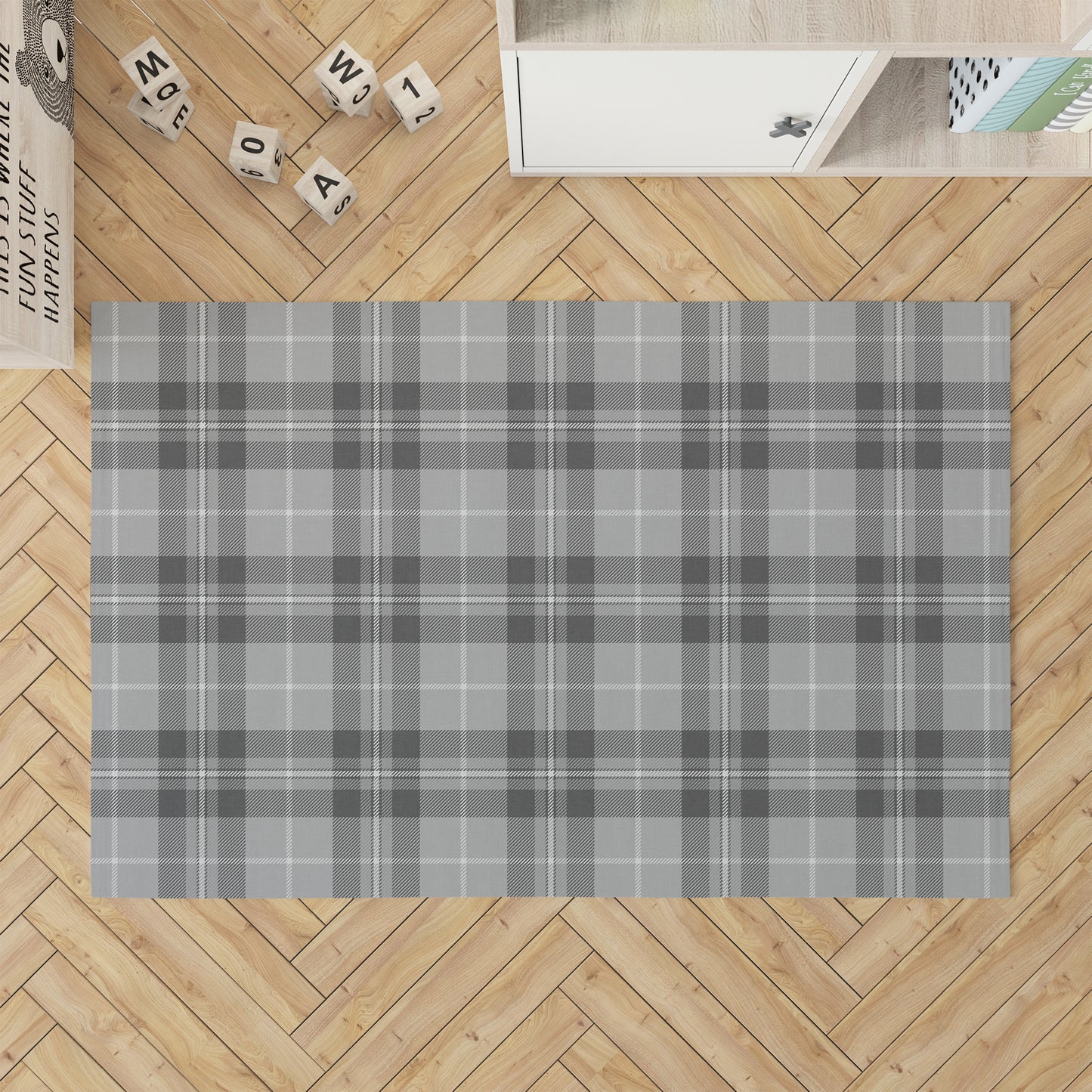 Tartan Block Kids Play Mat