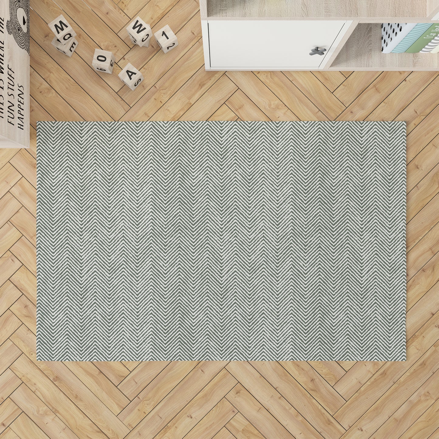 Chevron Groove Kids Play Mat