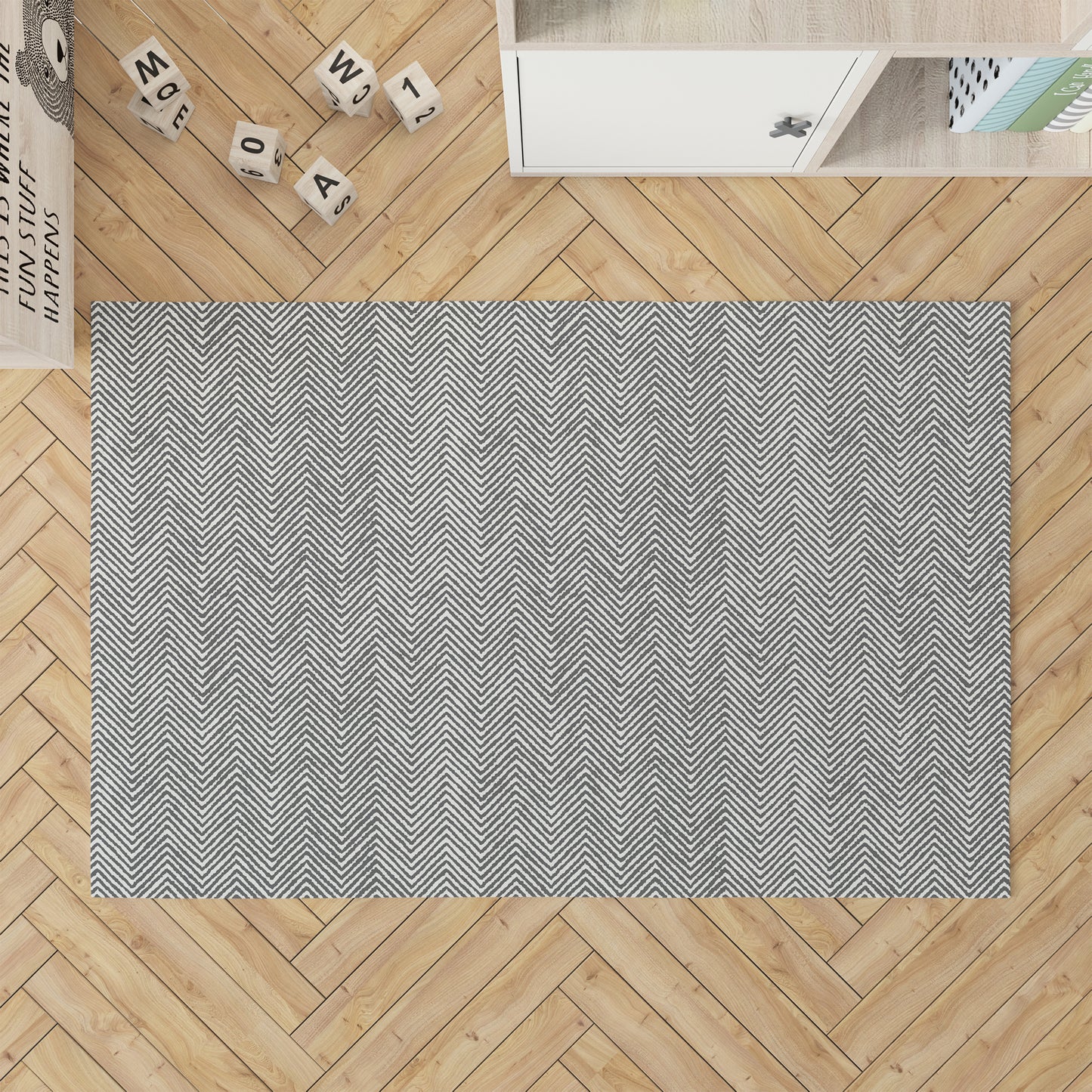 Chevron Groove Kids Play Mat