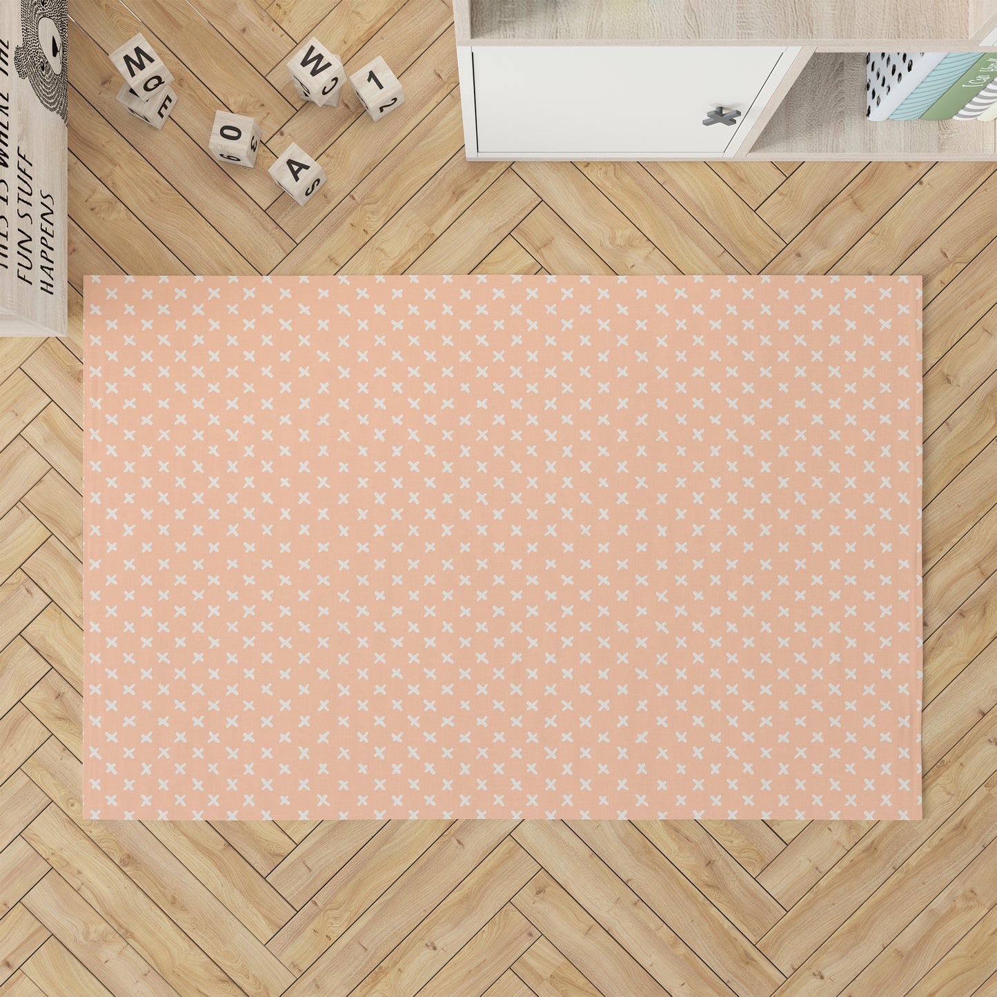 Criss Cross Peach Kids Play Mat