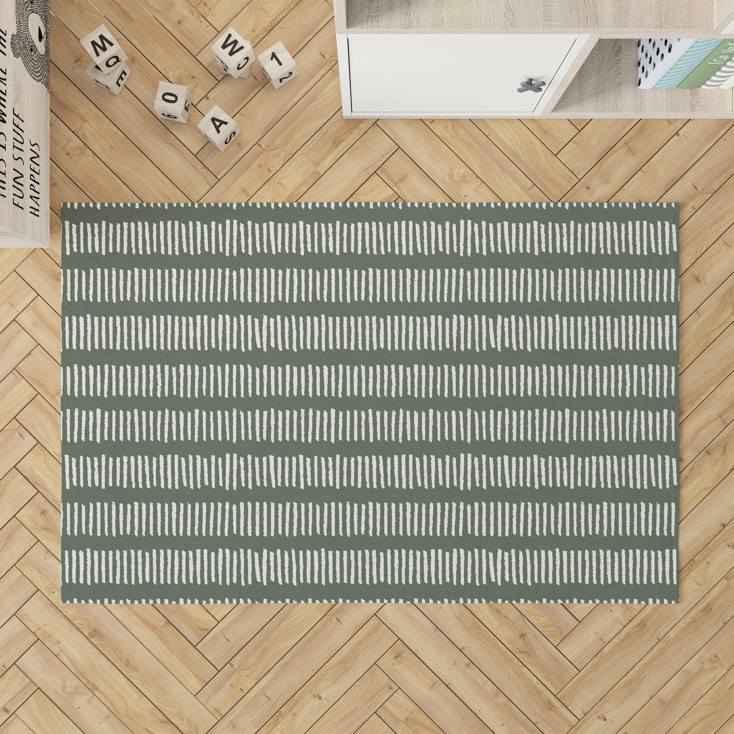 Fencing Rows Kids Play Mat