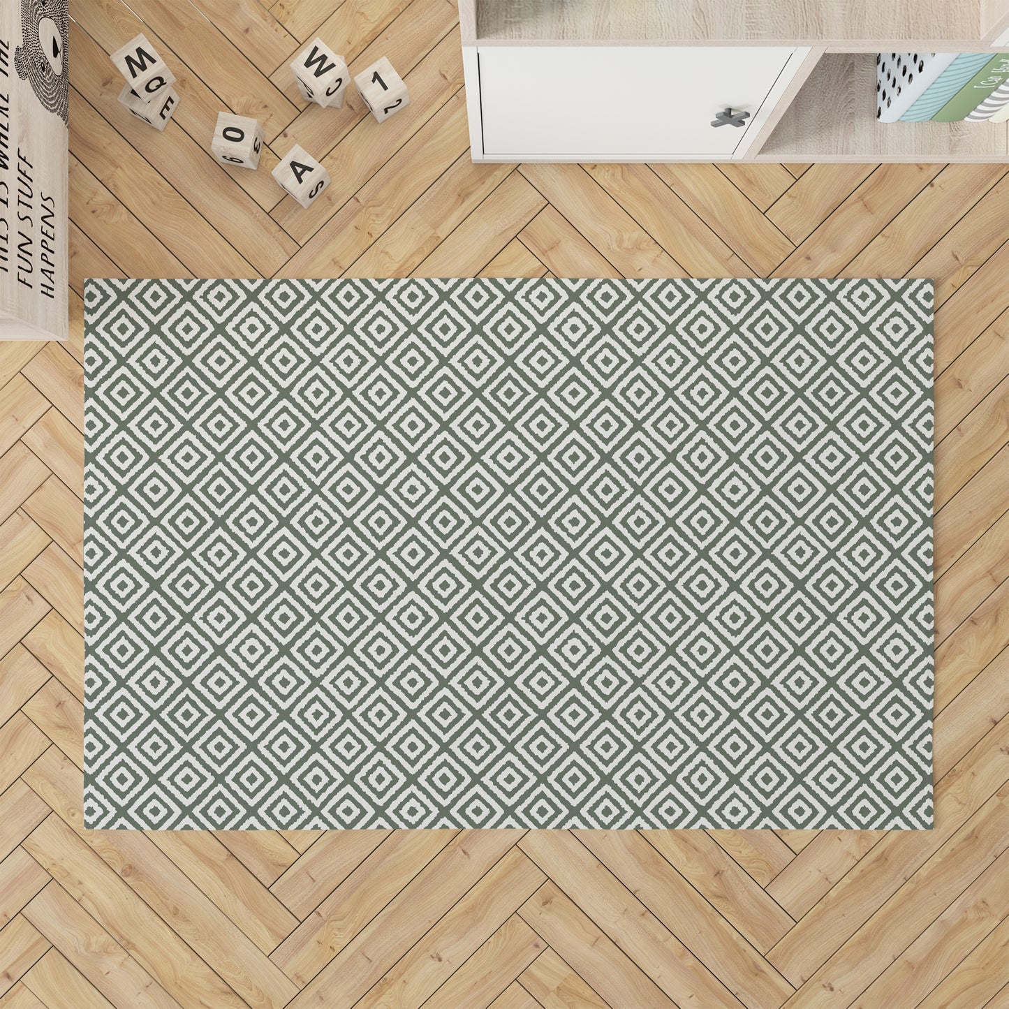Ikat Grunge Kids Play Mat