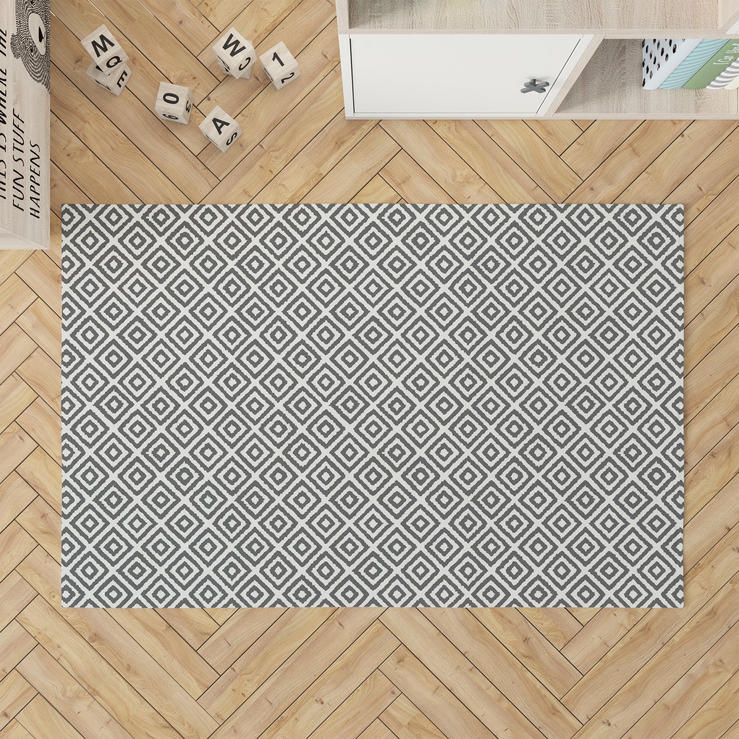 Ikat Grunge Kids Play Mat