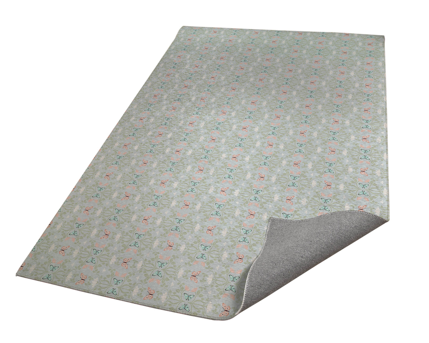 Bees & Butterflies Blue Kids Play Mat