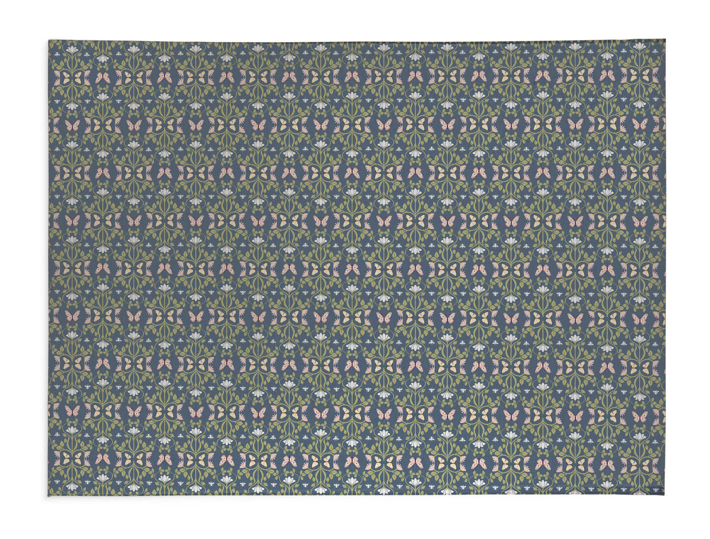 Bees & Butterflies Blue Kids Play Mat