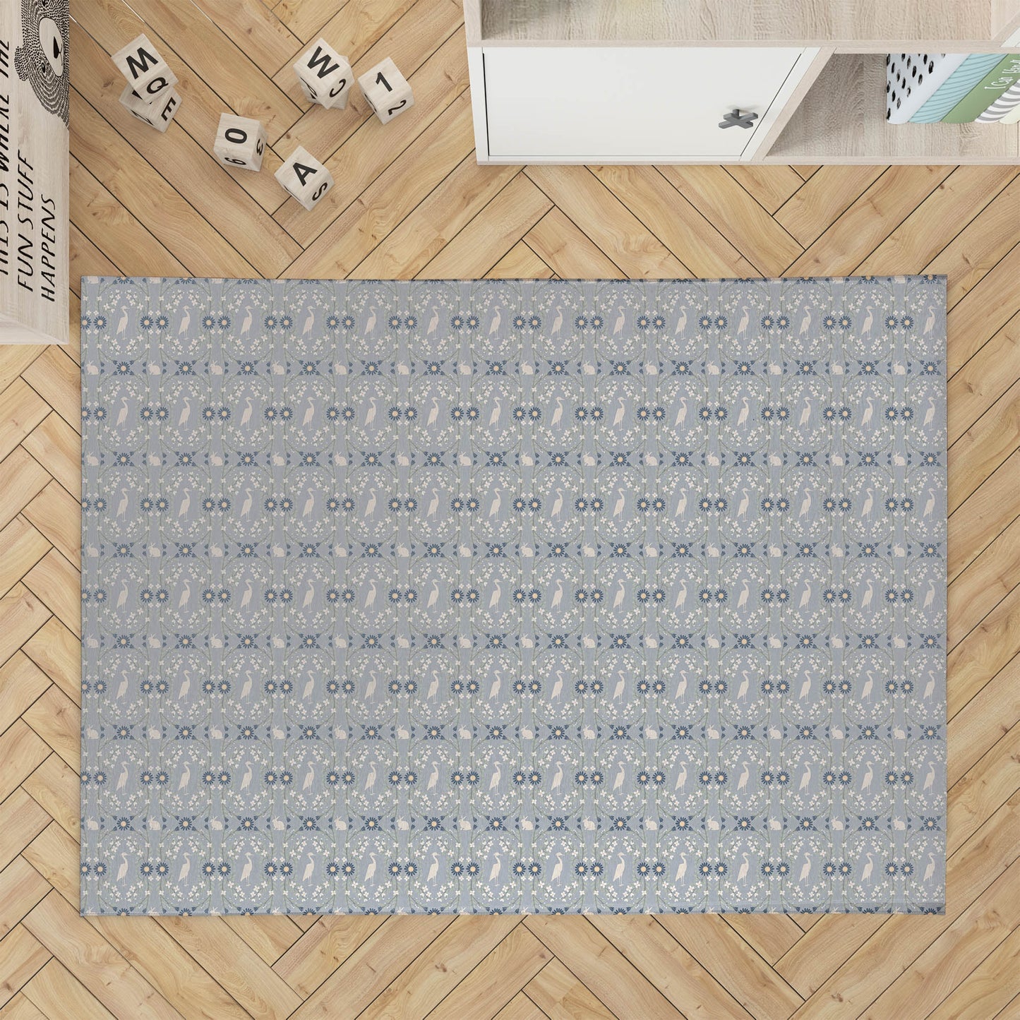 Storks & Bunnies Kids Play Mat