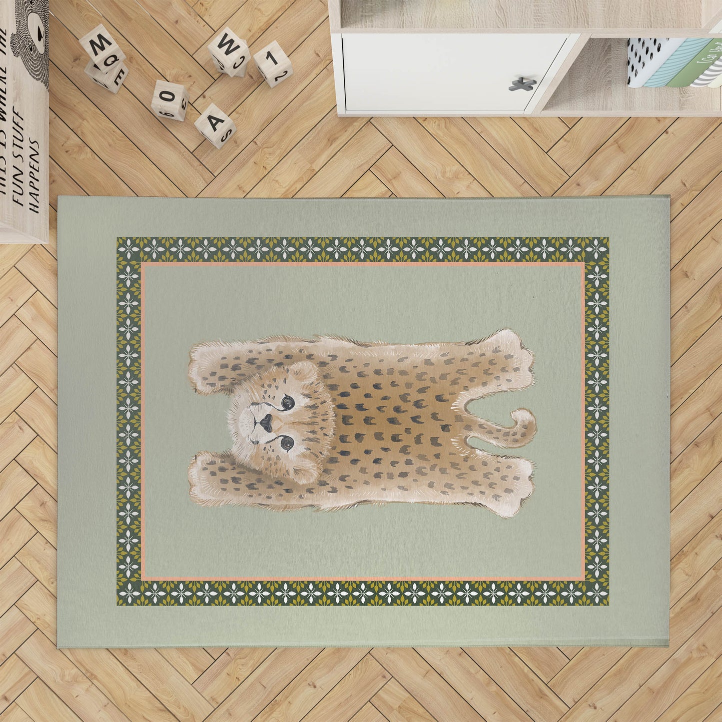 Lil Lying Leopard Kids Play Mat