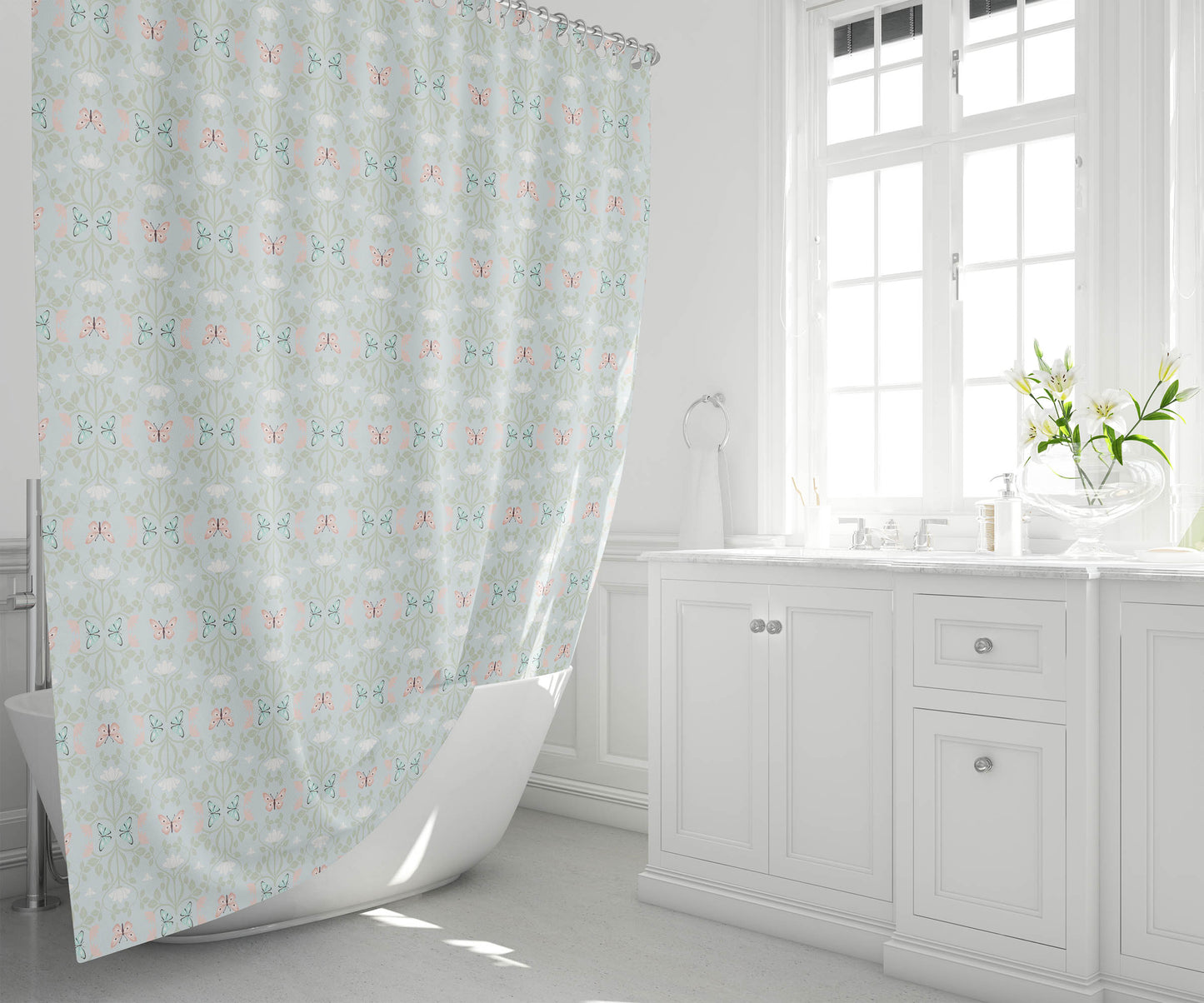 Bees & Butterflies Shower Curtain