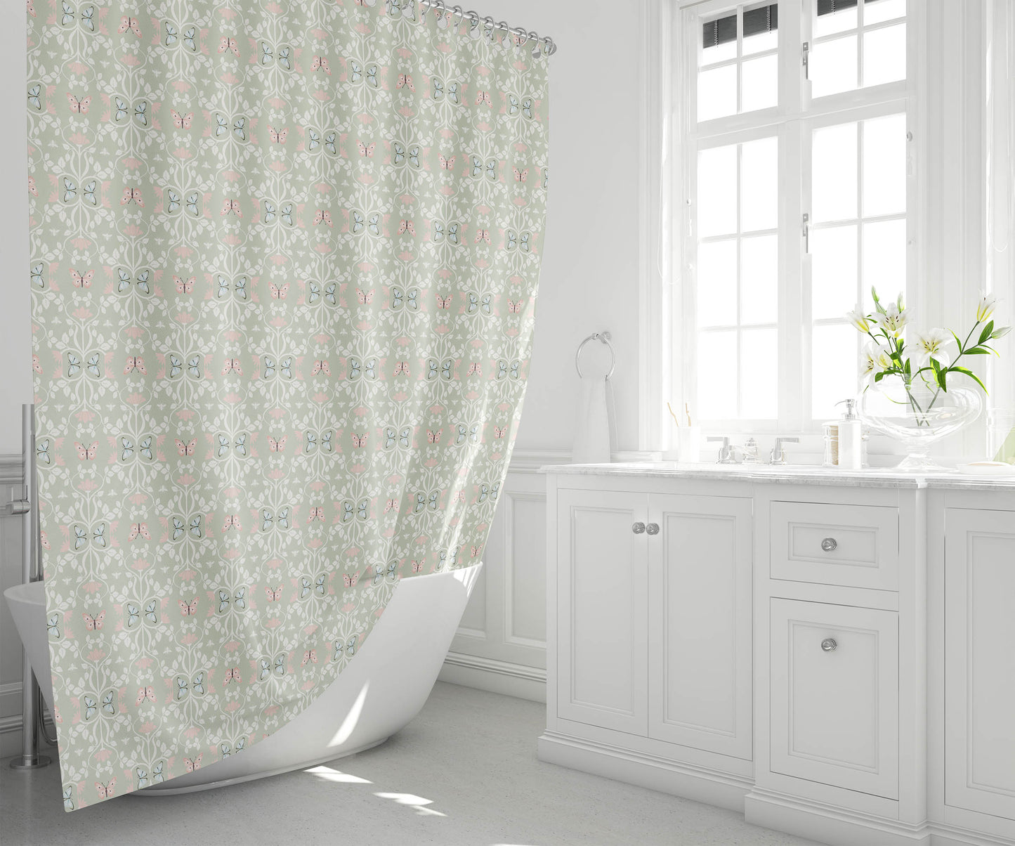 Bees & Butterflies Shower Curtain