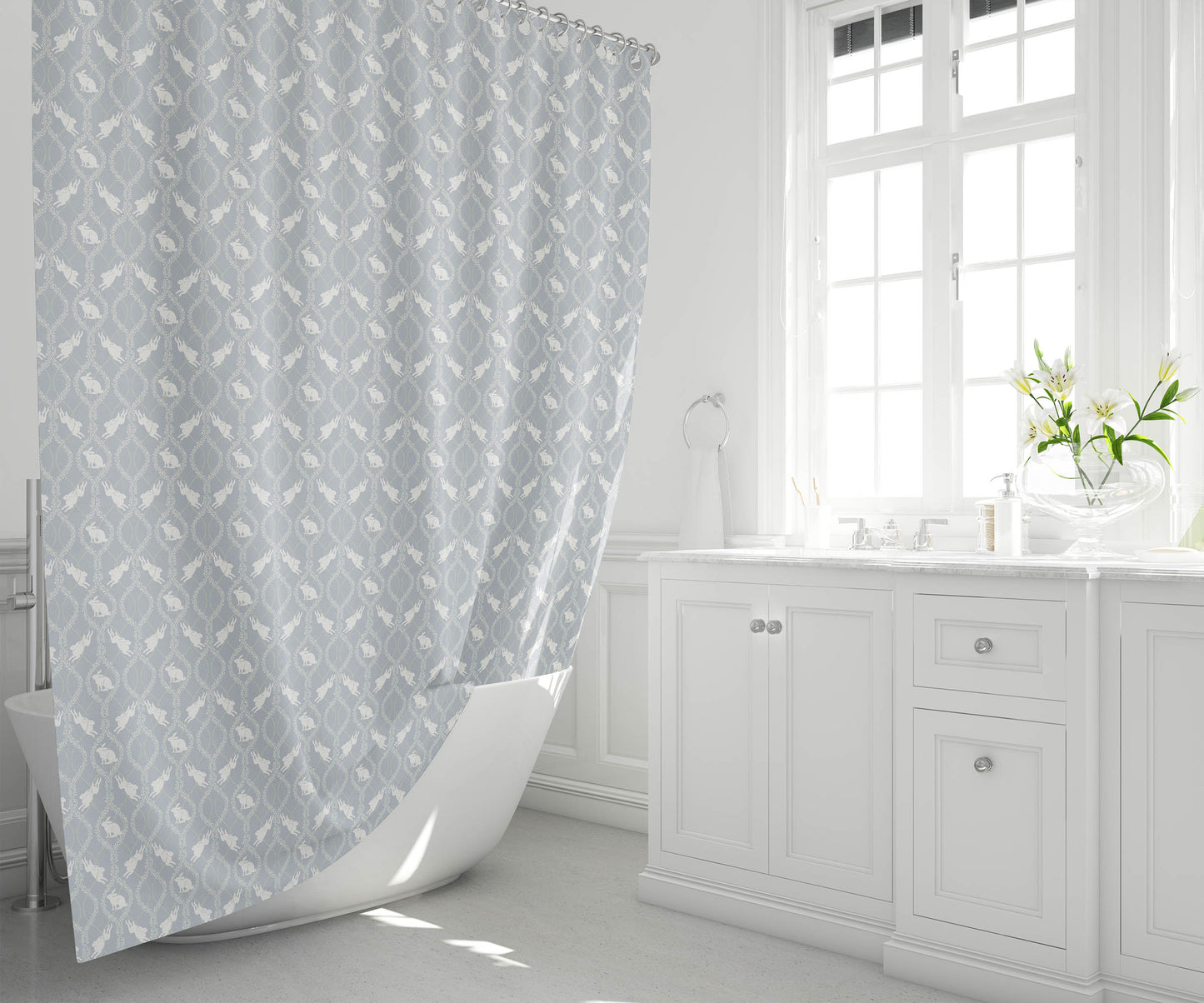 Nantucket Bunny Shower Curtain