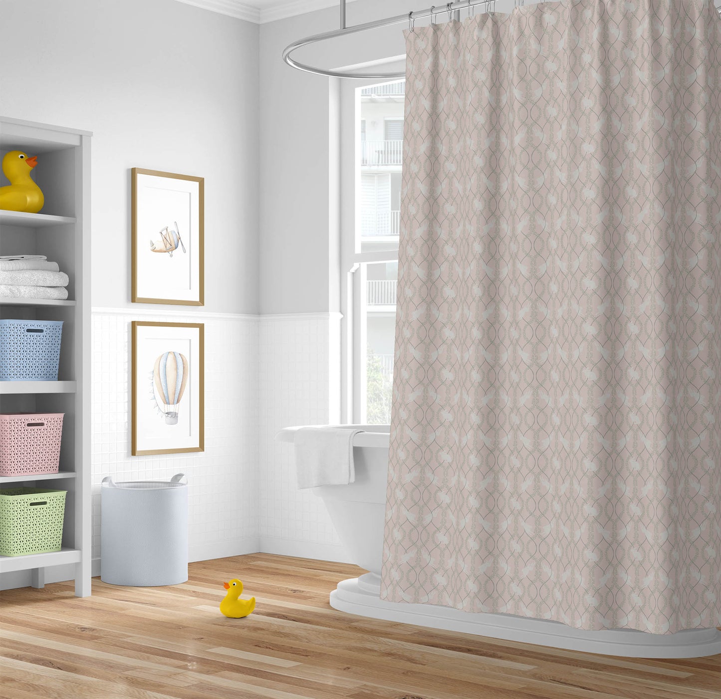 Nantucket Bunny Shower Curtain