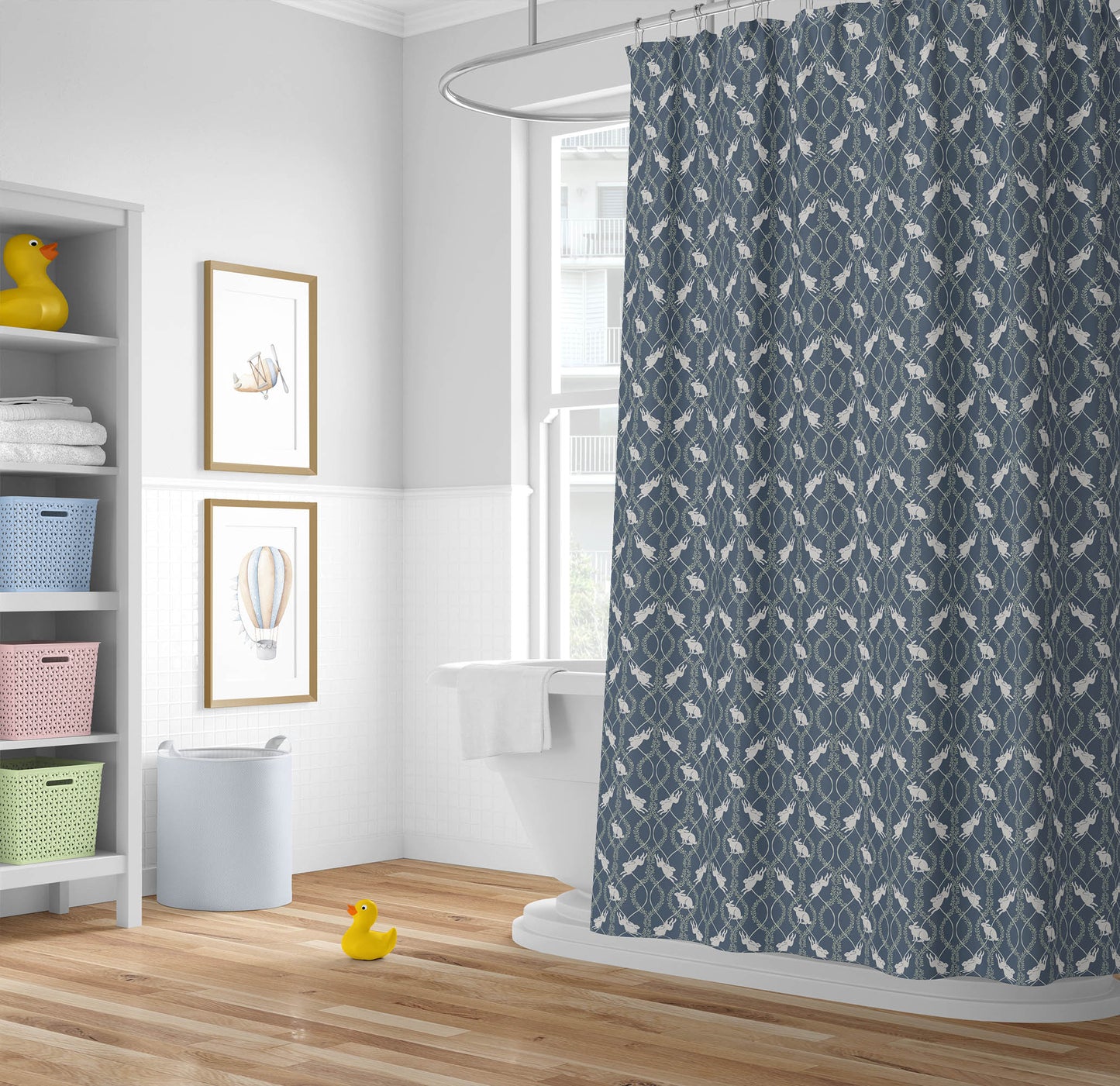 Nantucket Bunny Shower Curtain