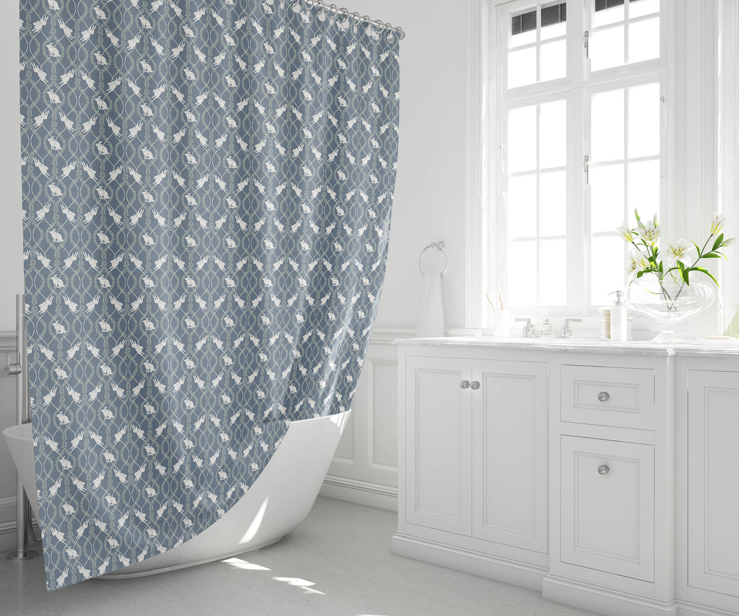 Nantucket Bunny Shower Curtain