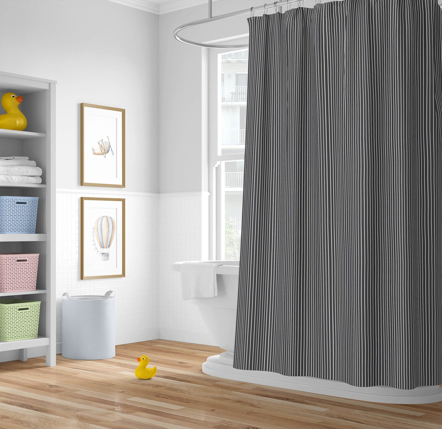 Random Stripes Shower Curtain