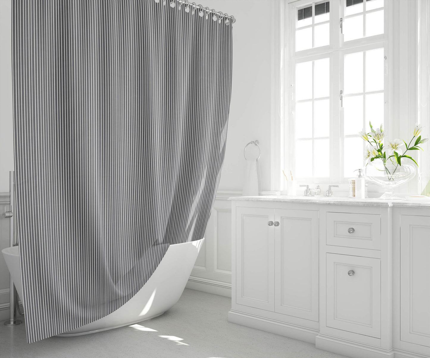 Random Stripes Shower Curtain