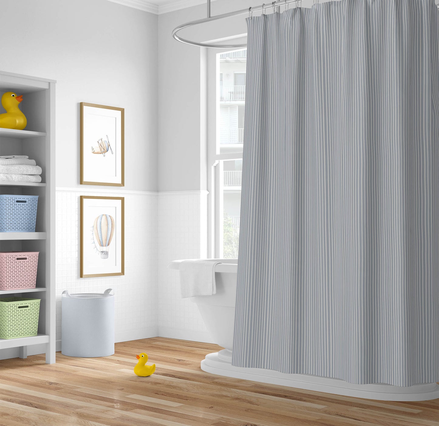 Random Stripes Shower Curtain