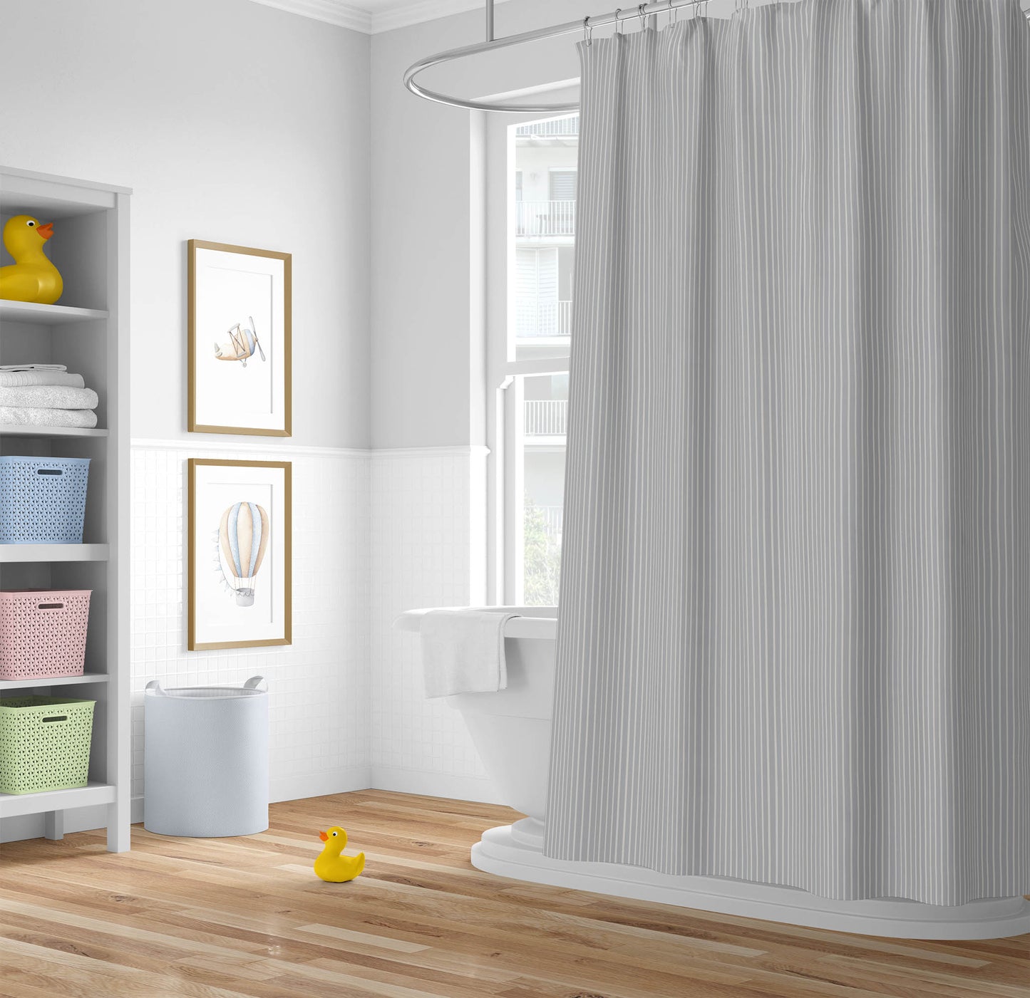 Random Stripes Shower Curtain