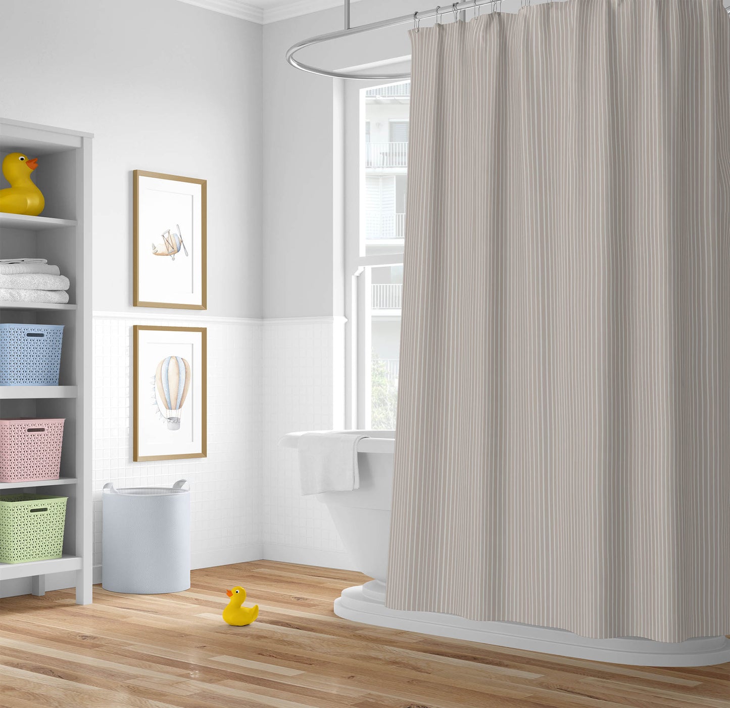 Random Stripes Shower Curtain