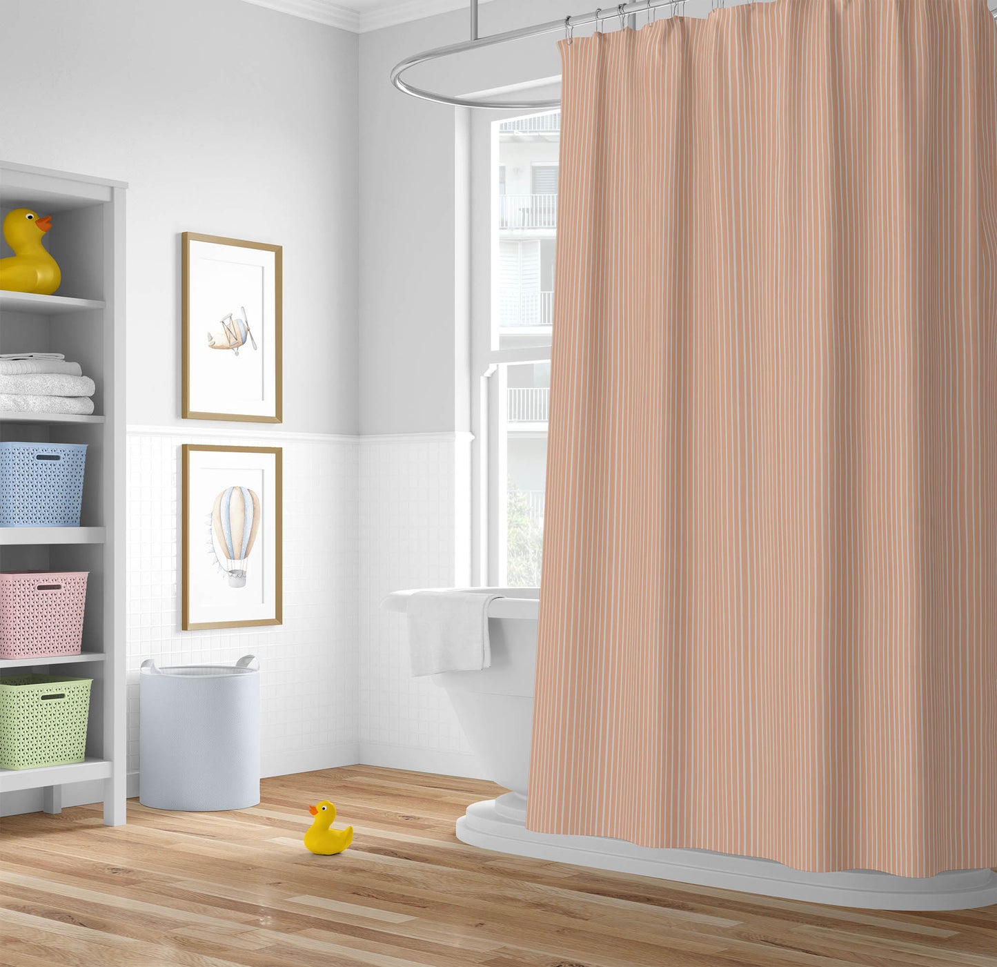 Random Stripes Shower Curtain