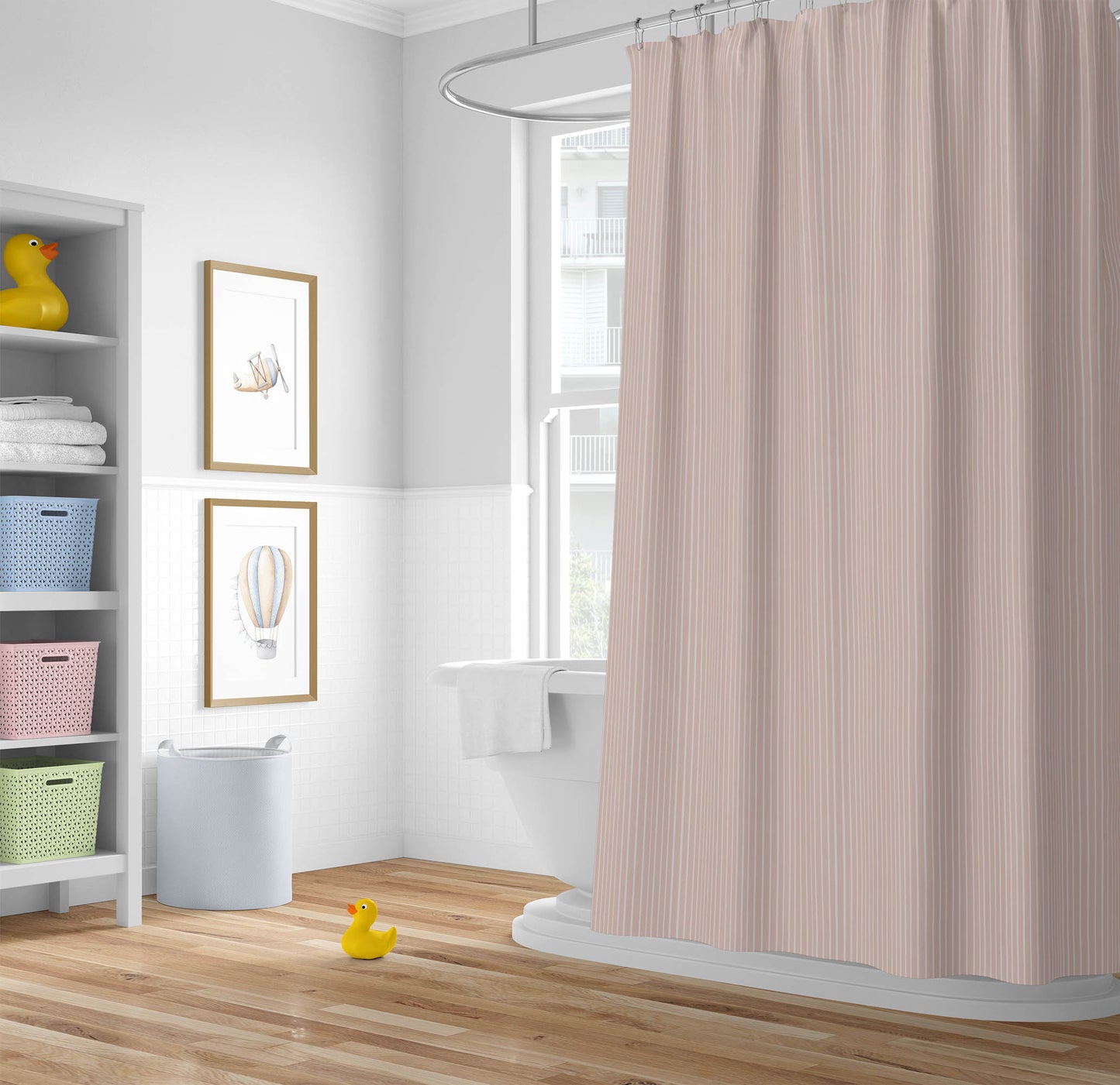 Random Stripes Shower Curtain