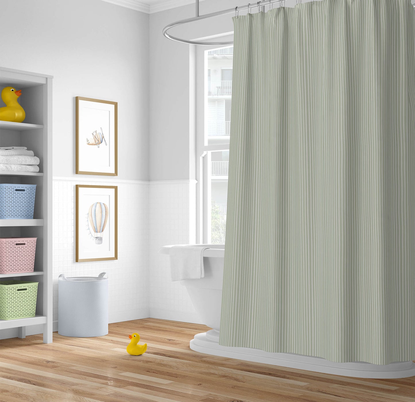 Random Stripes Shower Curtain