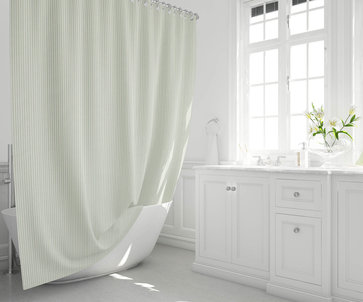 Random Stripes Shower Curtain