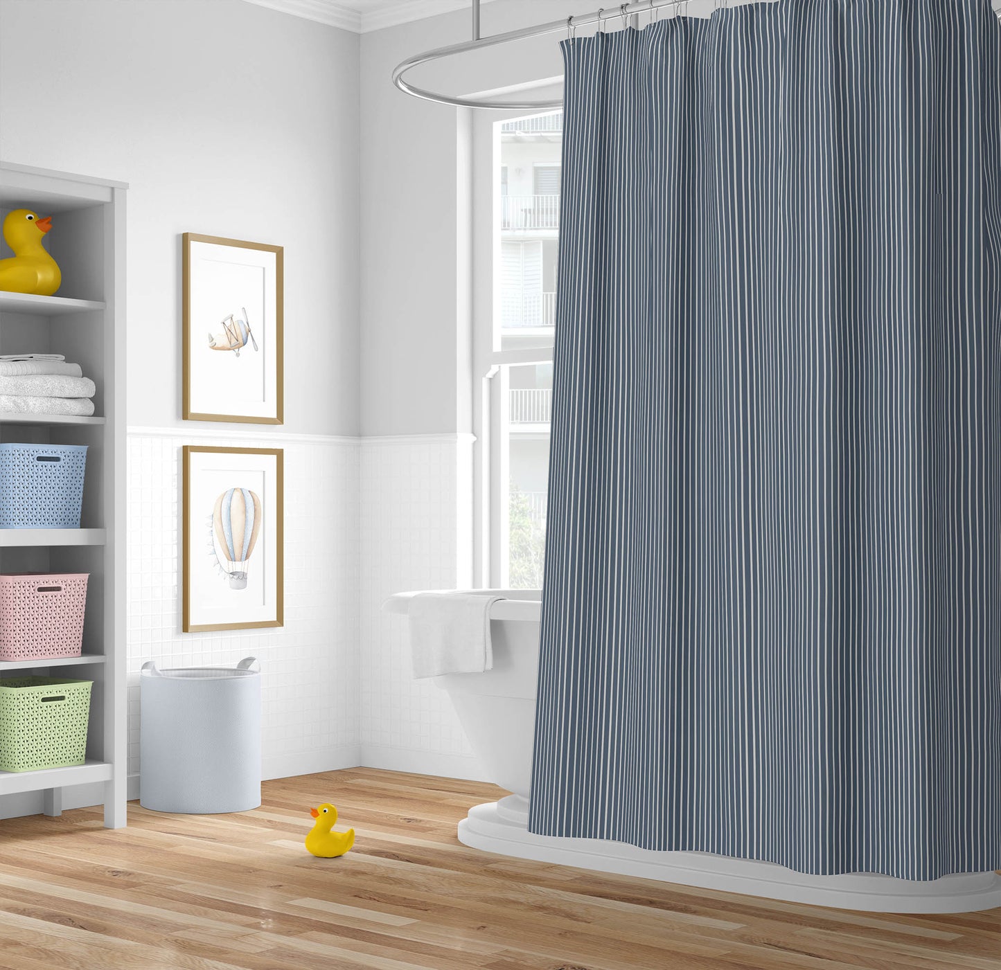 Random Stripes Shower Curtain