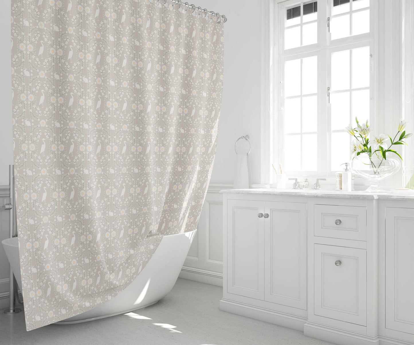 Storks & Bunnies Shower Curtain