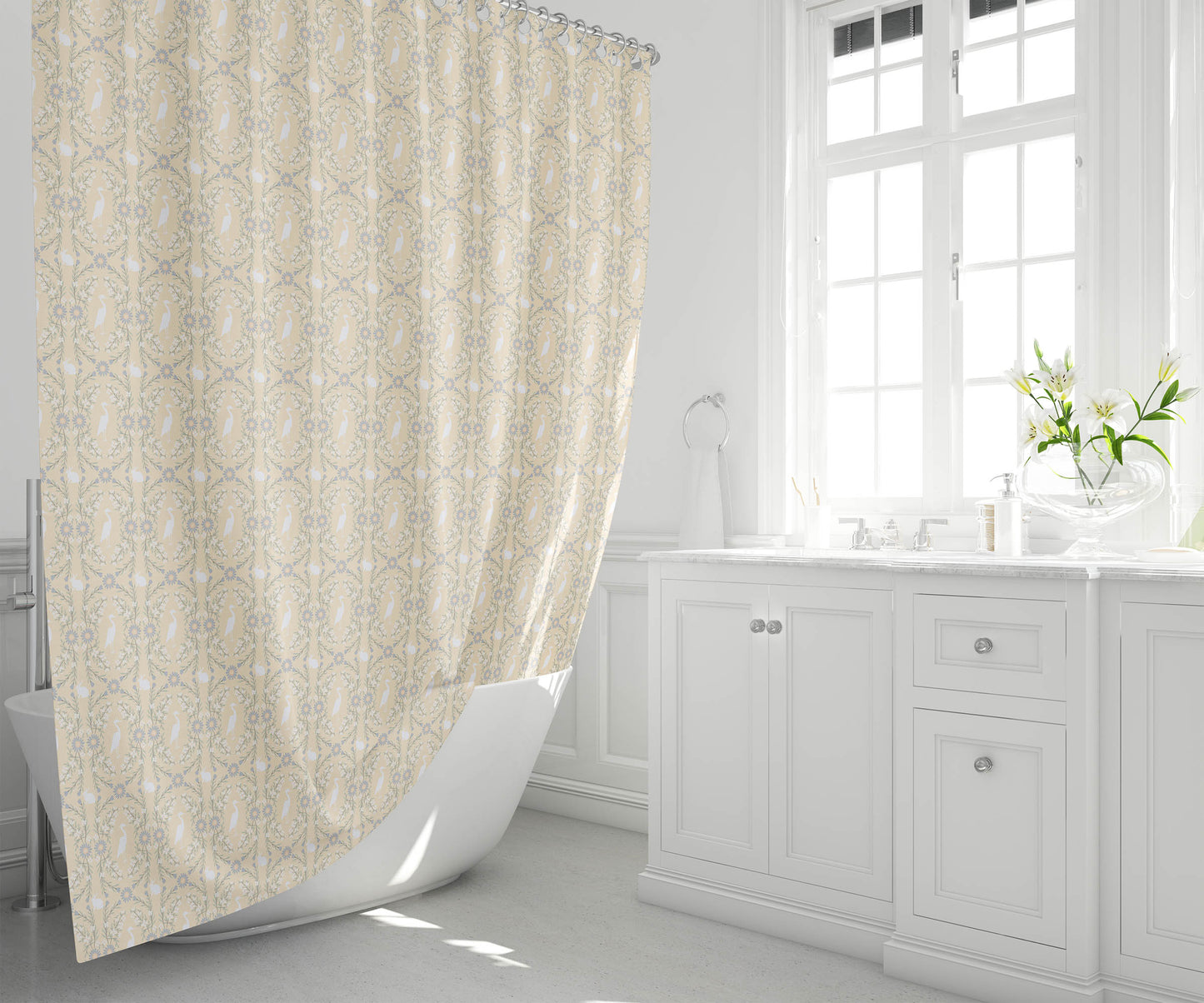 Storks & Bunnies Shower Curtain