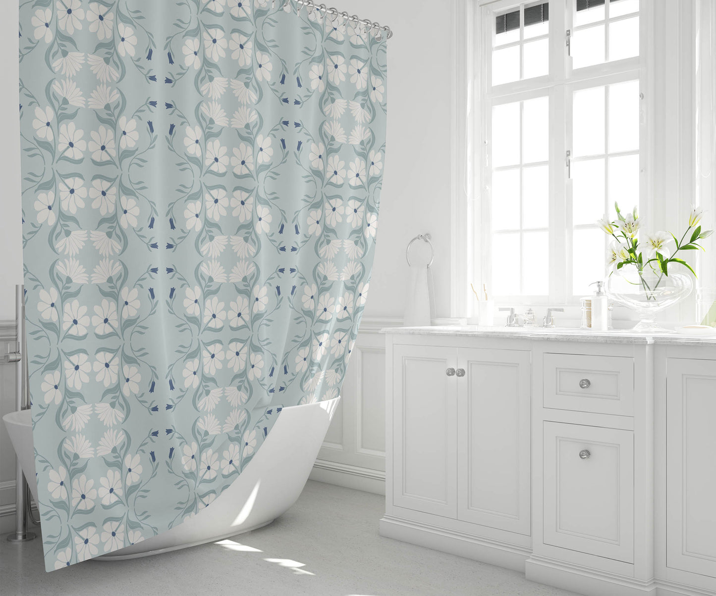 Groovy Flowers Shower Curtain