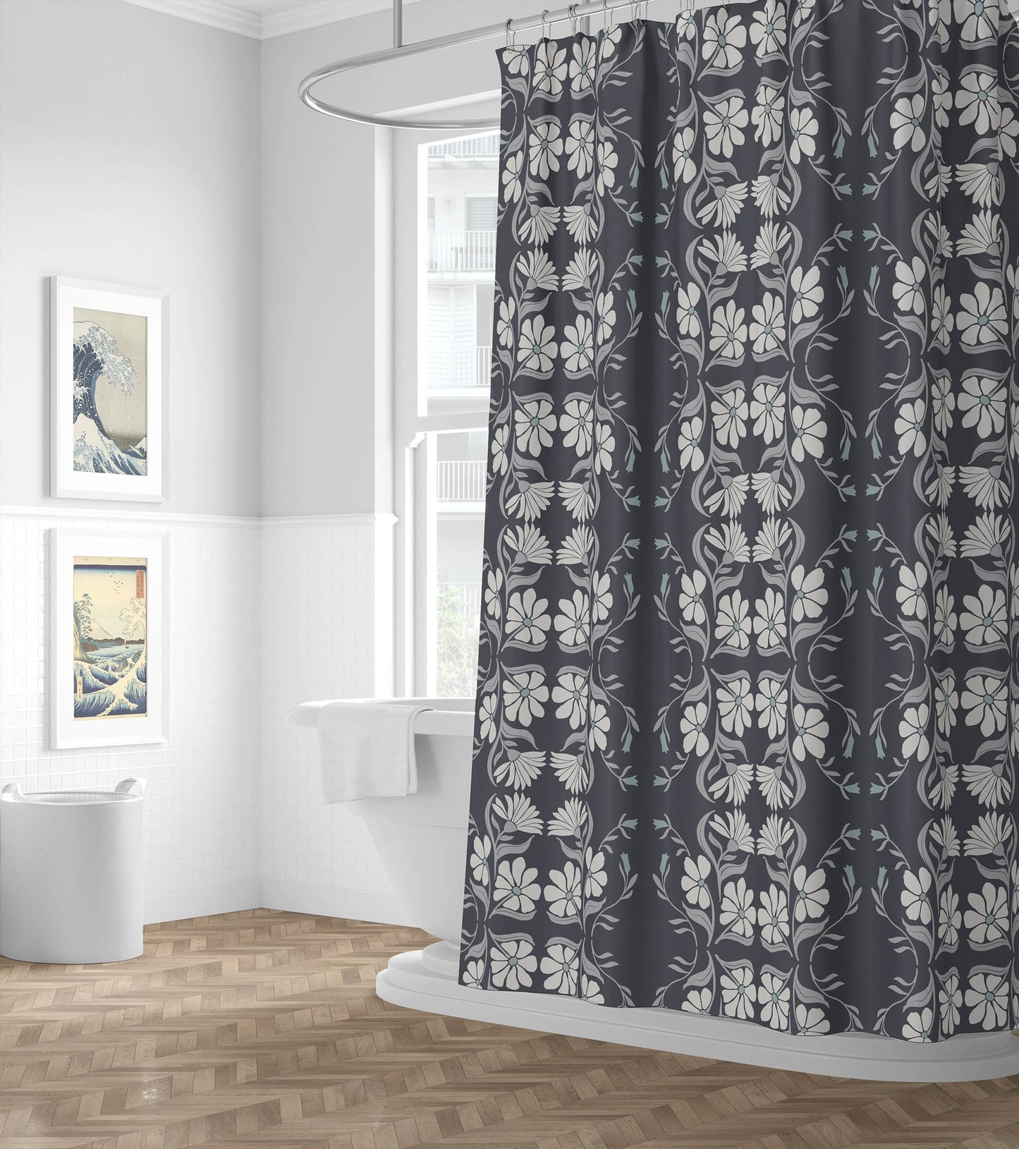 Groovy Flowers Shower Curtain