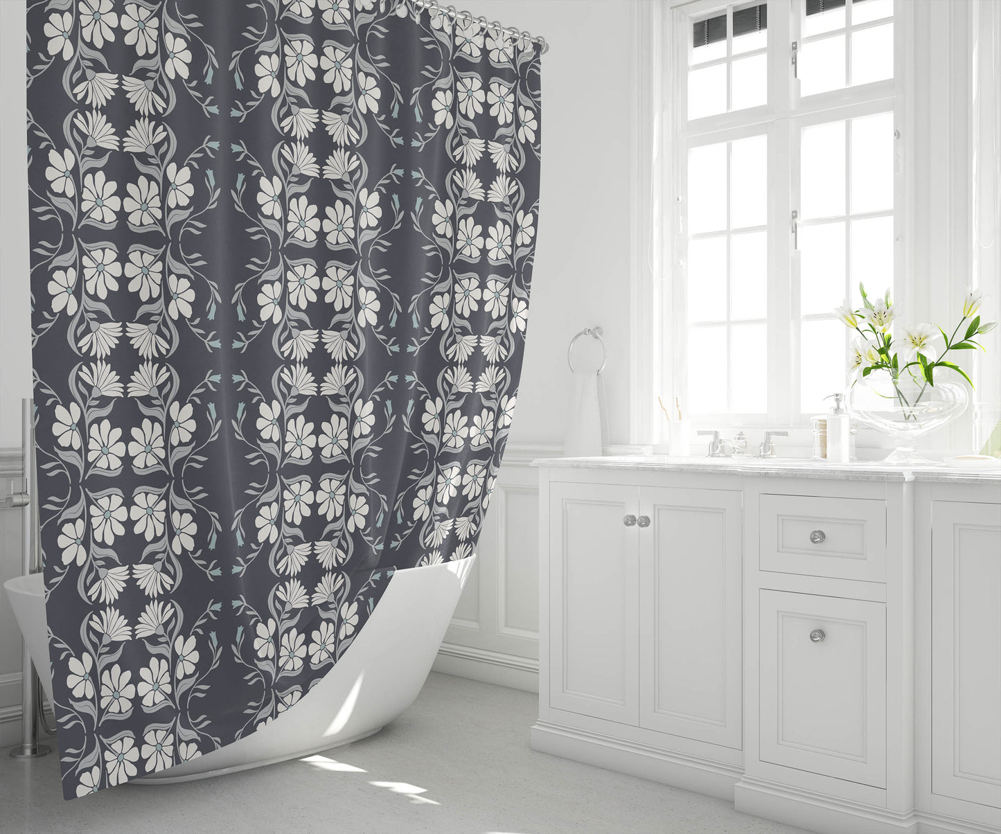 Groovy Flowers Shower Curtain