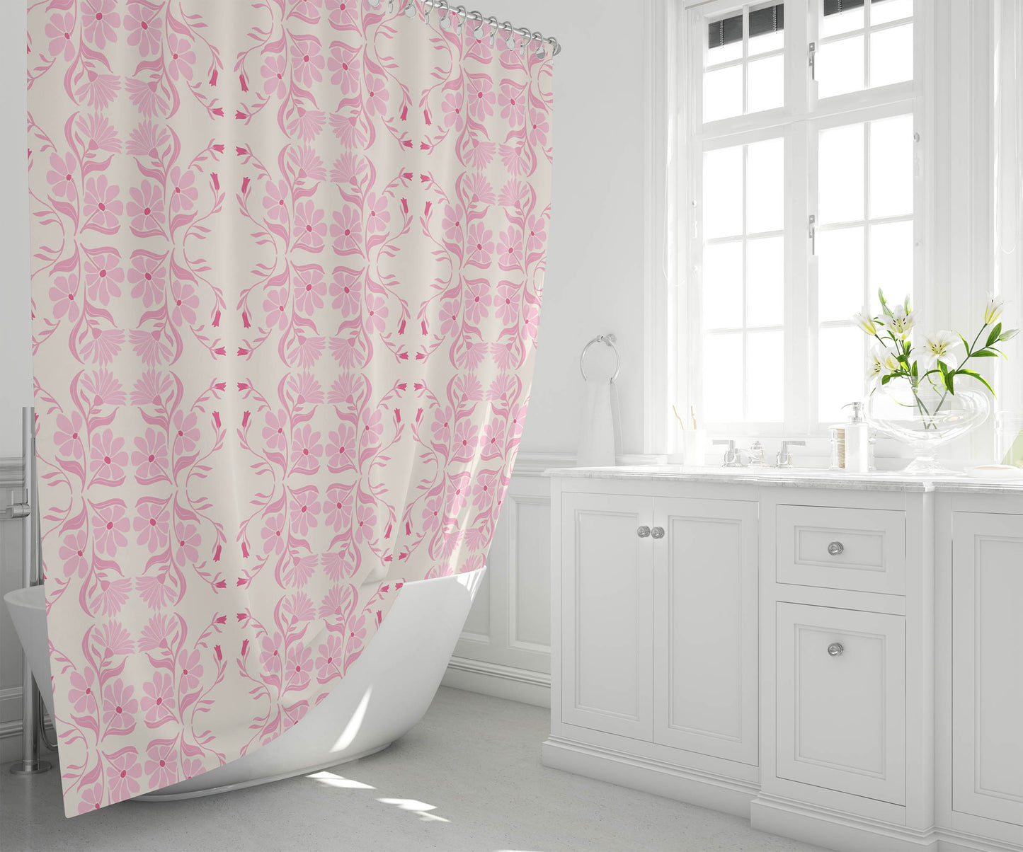 Groovy Flowers Shower Curtain