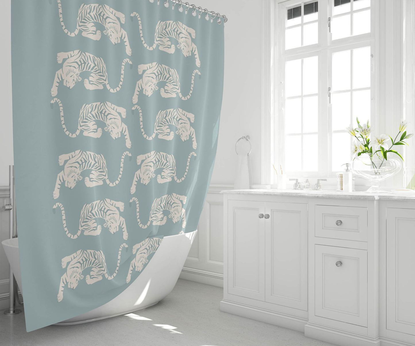 Hey Tiger Shower Curtain