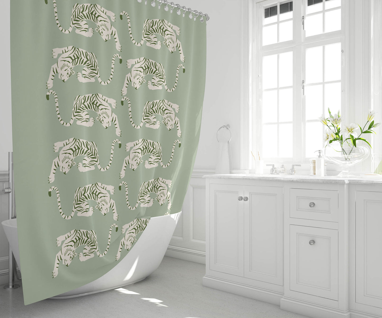 Hey Tiger Shower Curtain