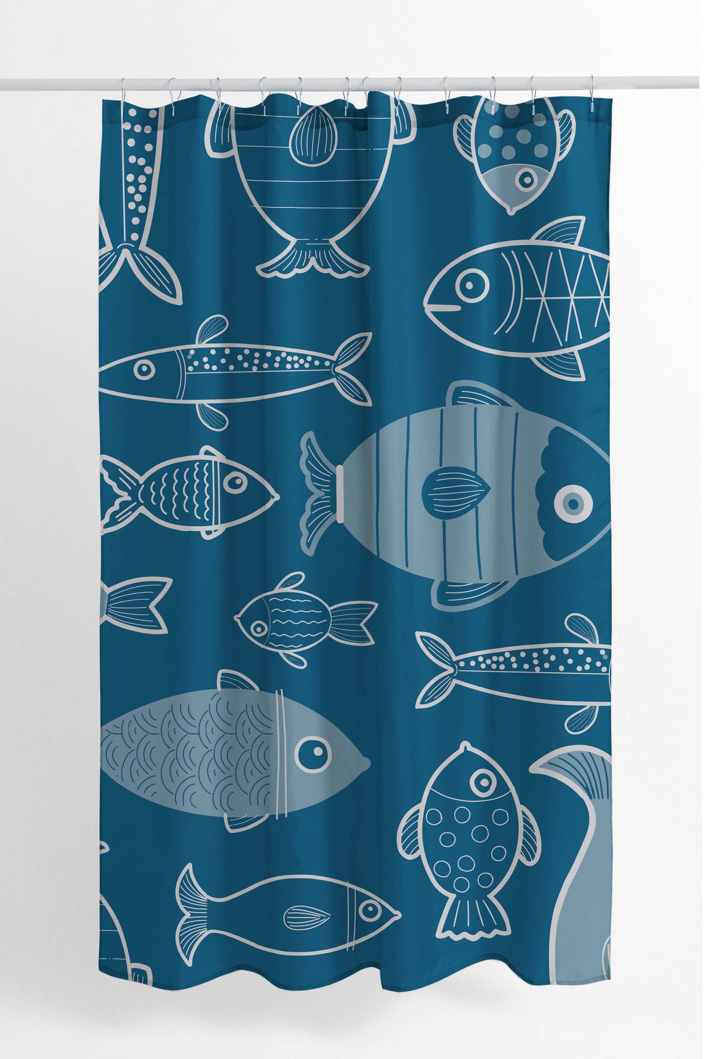Here Fishy Fishy Fishy Shower Curtain