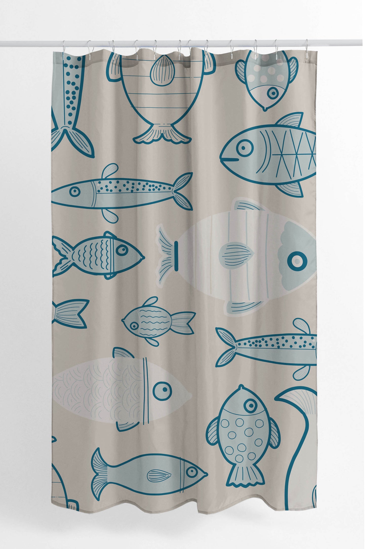 Here Fishy Fishy Fishy Shower Curtain