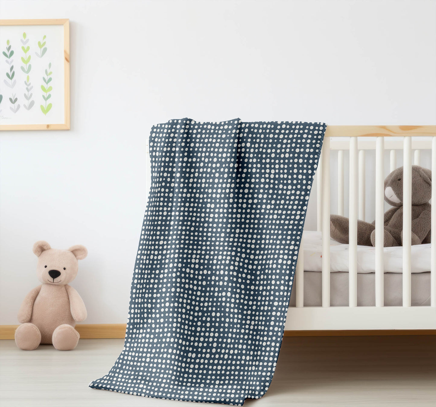 Assorted Dots Velveteen Fleece Blanket