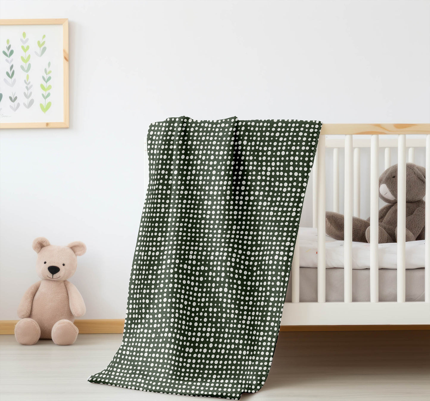 Assorted Dots Velveteen Fleece Blanket