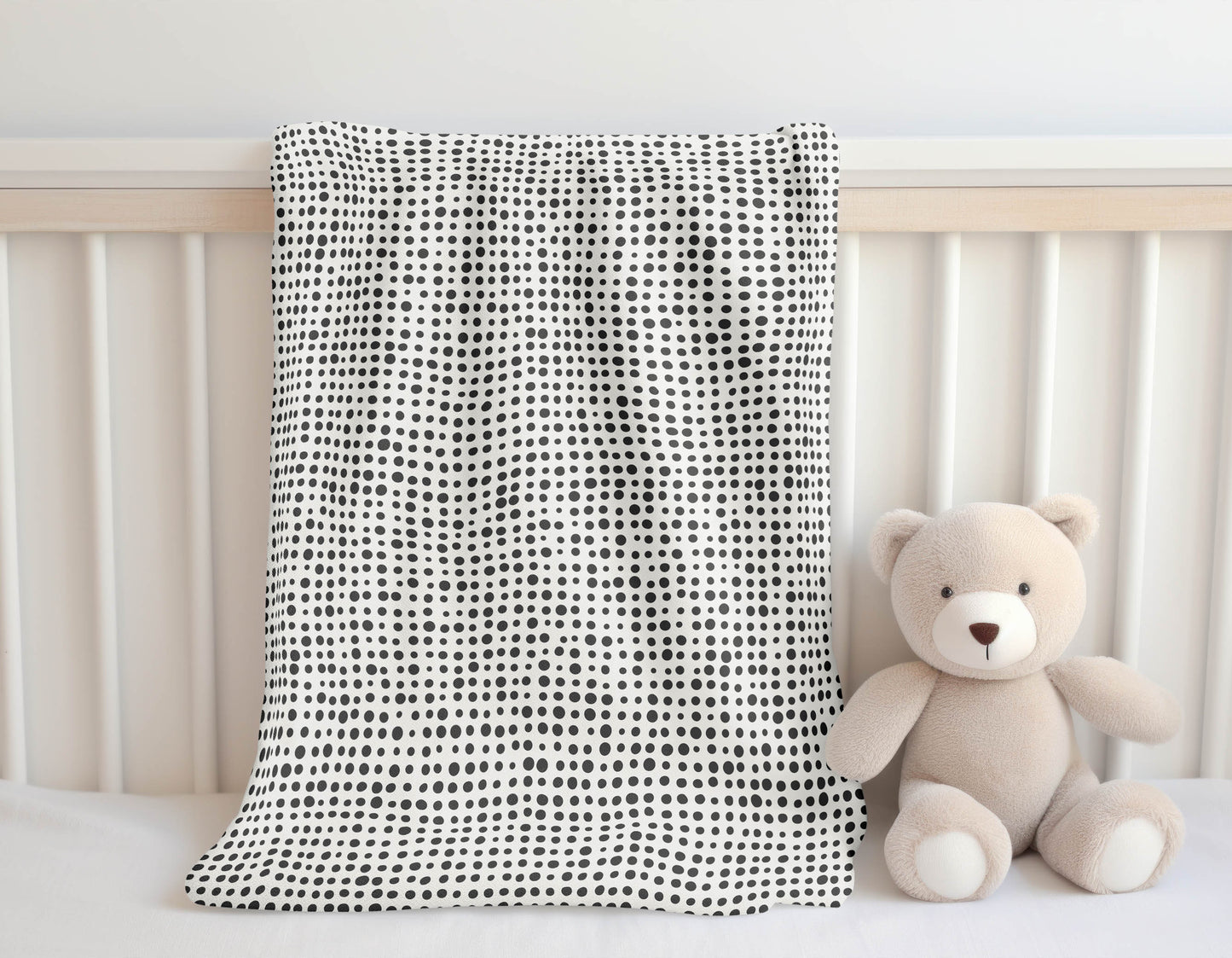 Assorted Dots Velveteen Fleece Blanket