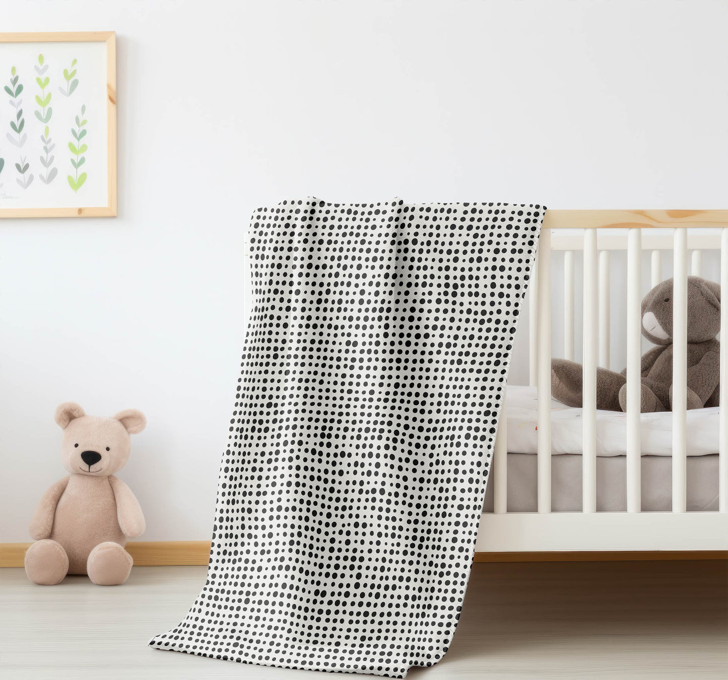Assorted Dots Velveteen Fleece Blanket