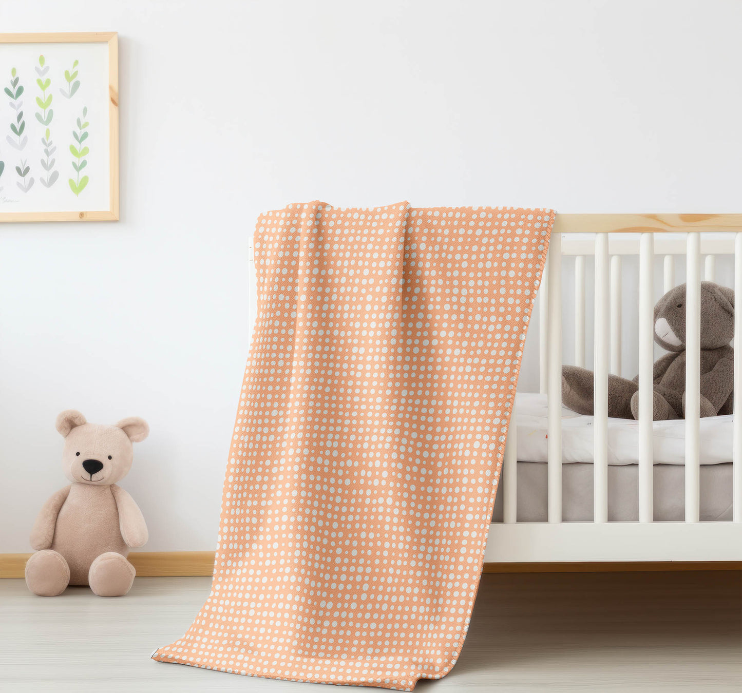 Assorted Dots Velveteen Fleece Blanket