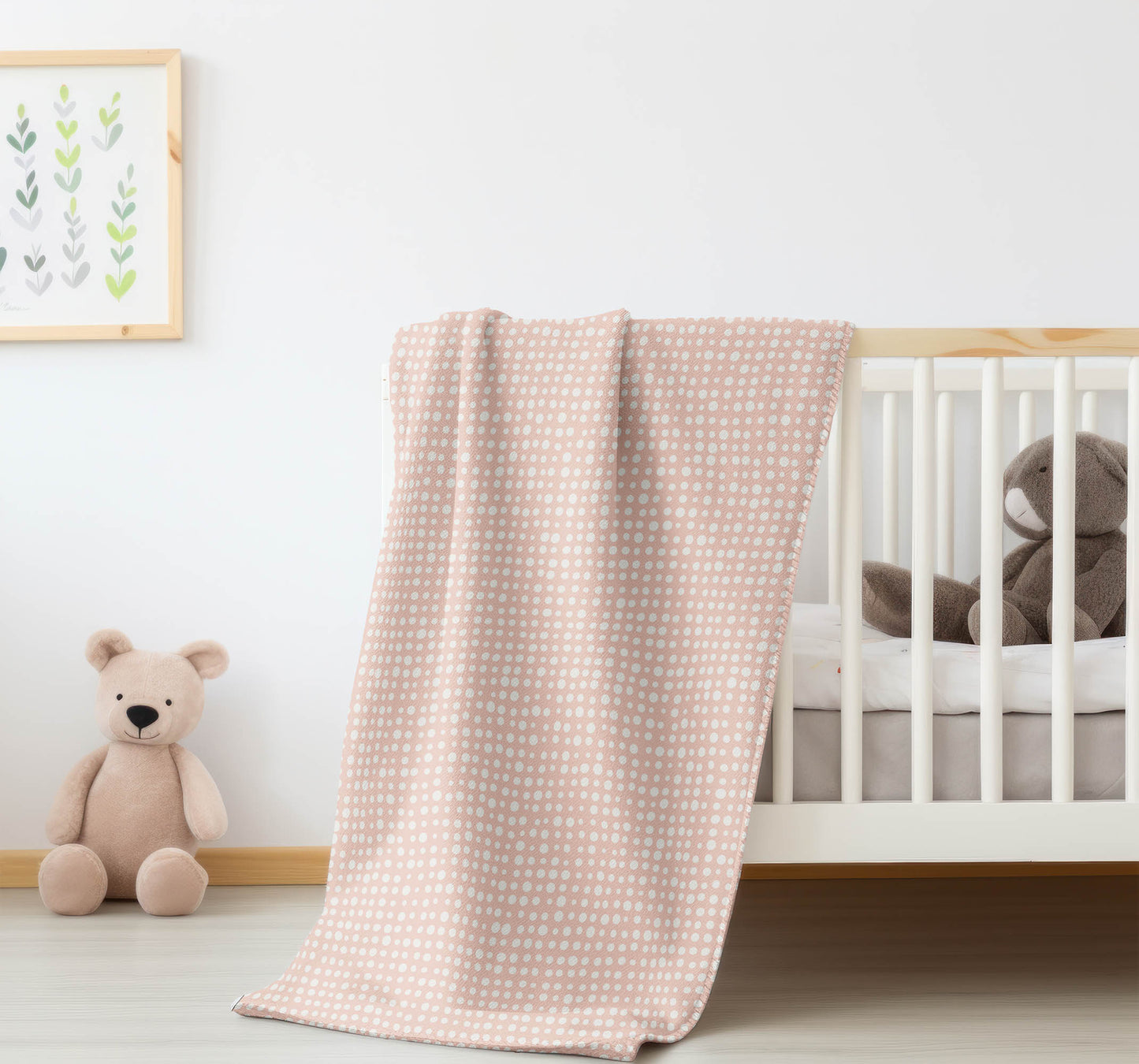 Assorted Dots Velveteen Fleece Blanket