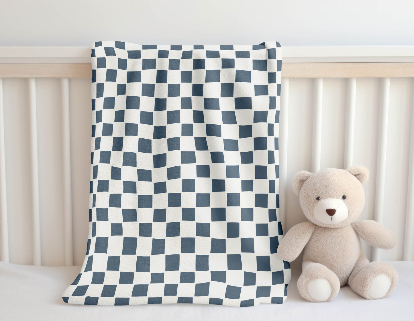 Checkered Velveteen Fleece Blanket