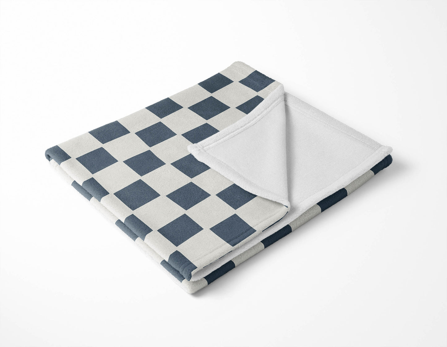 Checkered Velveteen Fleece Blanket