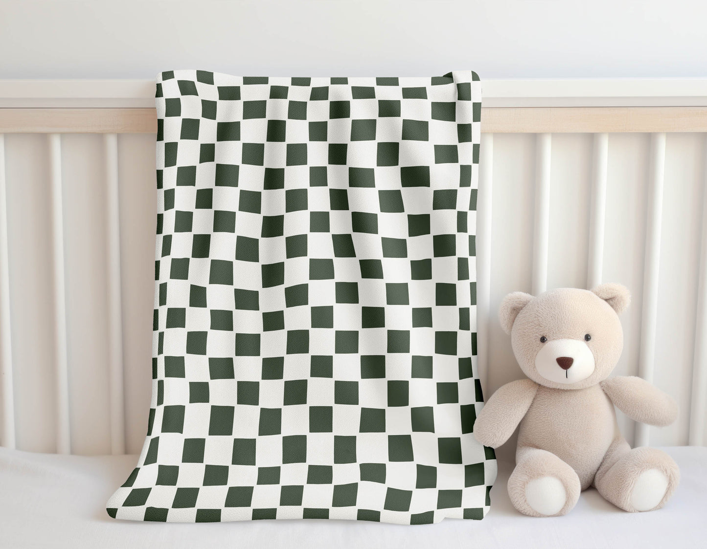 Checkered Velveteen Fleece Blanket