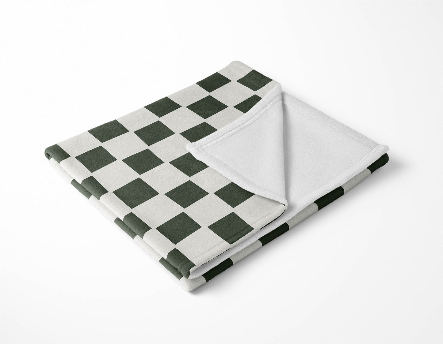 Checkered Velveteen Fleece Blanket