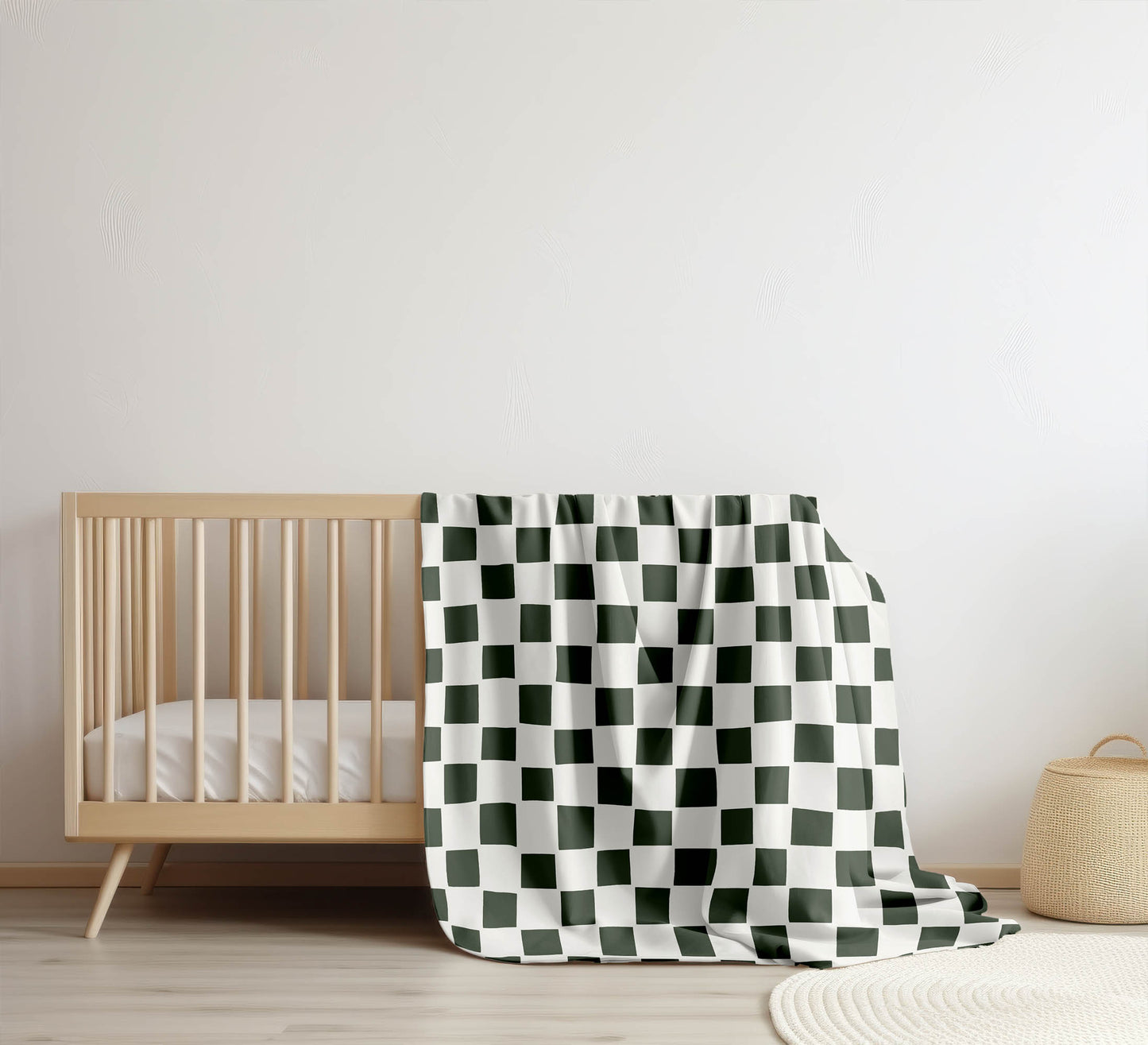 Checkered Velveteen Fleece Blanket