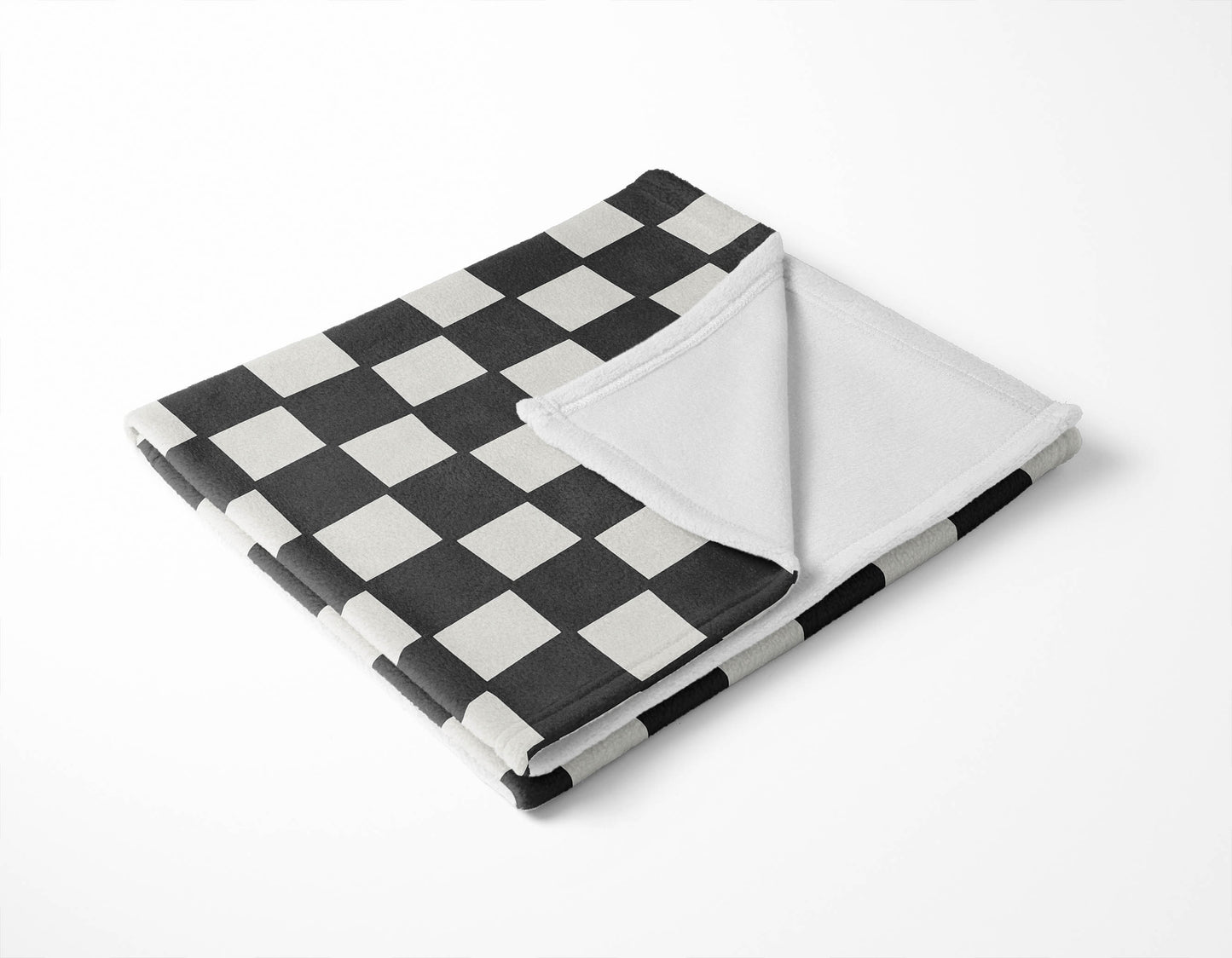 Checkered Velveteen Fleece Blanket